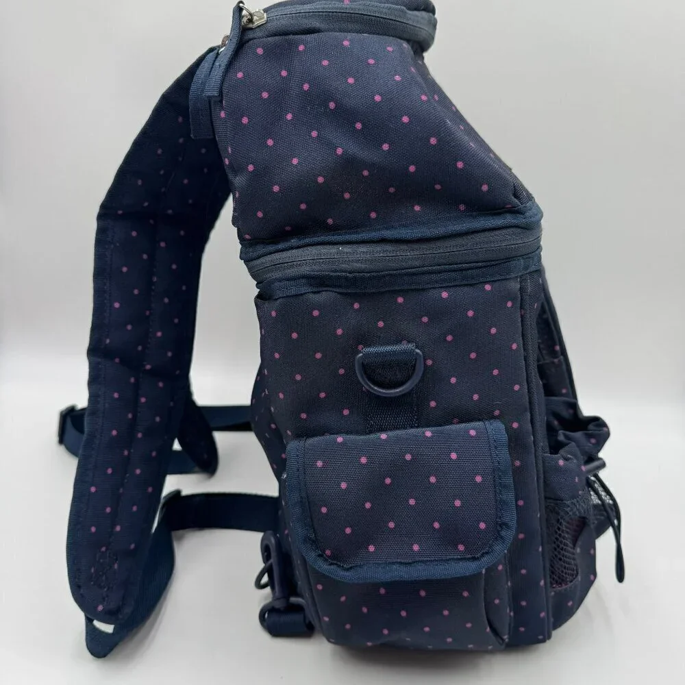 Matilda Jane Summer Fun Cooler Navy Thermo Padded Backpack With Pink Polka Dots